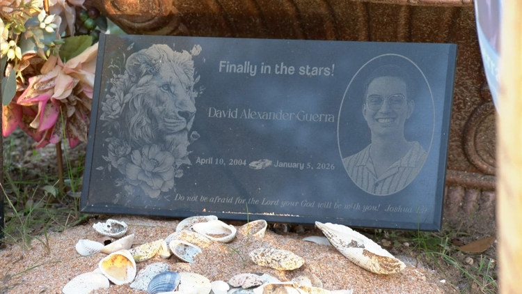 Grieving family left shocked after lion memorial marker stolen from son's grave in Pipe Creek — KENS 5 (San Antonio), San Antonio Community news